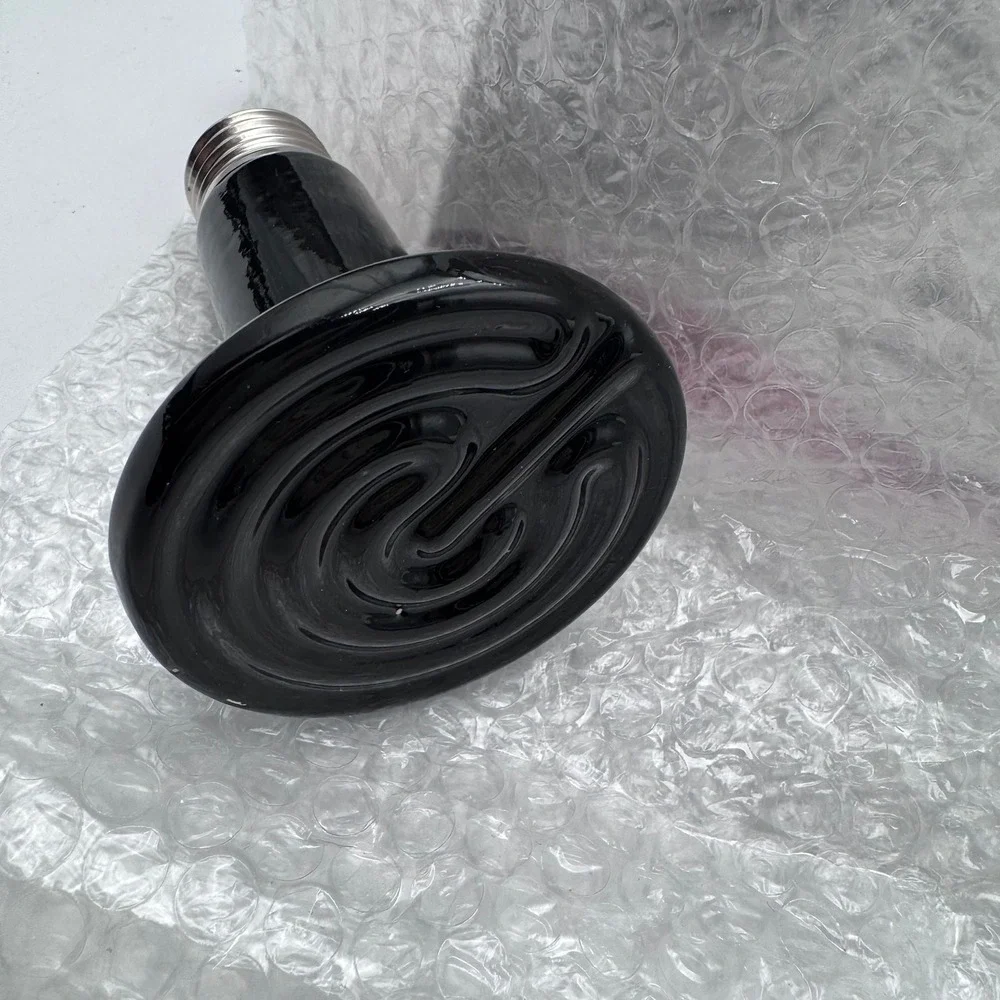 Set of 2 Bulbs Ceramic Heat Lamp 100W Reptile Emitter Black 110-120V Terrarium